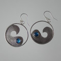 Paua Shell Sterling Silver Wave Earring