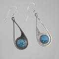  Sterling Silver Tear Drop Turquoise Earring