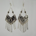 Sterling Silver Chevron Earrings with Fringe