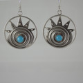 Sleeping Beauty Turquoise & Argentium Silver Earrings