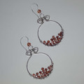 Magna Red Swarovski Crystal Sterling Silver Earrings