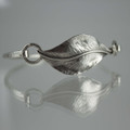 Sterling Silver Leaf Bangle