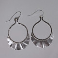 Sterling Silver Ruffled Hoop Earrings