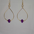 Gold Filled Amethyst Earrings