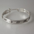 Copy of Silver on  Silver Pattern #33 Wire Cuff Bracelet