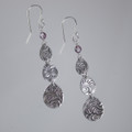 Fine Silver Metal Clay Drop Earrings-1