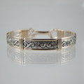 Custom #110 Silver Pattern Wire Cuff Bracelet 