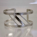 Open Geometric Sterling Silver Cuff #2