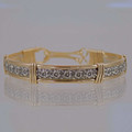 #127  Silver Pattern Wire Cuff Bracelet 