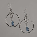 Denim Blue Swarovski Crystal Briolette Sterling Silver Earrings