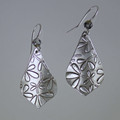 Fine Silver Metal Clay & Swarovski Crystal Earrings-2