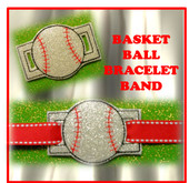 In The Hoop Ribbon Slide Baseball Embroidery Machine Design