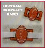 In The Hoop Ribbon Slide Bracelet Football Embroidery Machine Design