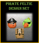 In The Hoop Pirate Feltie Design Set for Embroidery Machines
