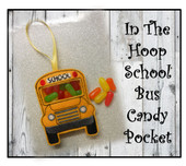 In The Hoop School Bus Candy Pocket Embroidery machine Design