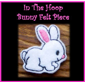 In The Hoop Bunny Felt Piece Embroidery Machine Design Set