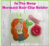 In The Hoop Mermaid Hair Clip Holder Embroidery Machine Design