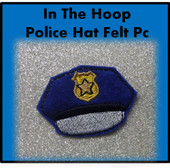 In the Hoop Police Hat Felt Pc Embroidery Machine Design