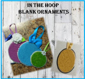 In The Hoop BLANK Ornaments Round and Oval Embroidery Machine Design
