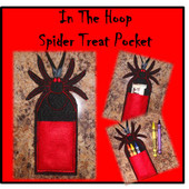 In The Hoop Spider Treat Pocket Embroidery Machine Design