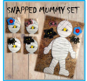In The Hoop Snapped Mummy Embroidery Machine Design Set