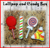 In The Hoop Felt Cand Set 1 Lolli and Candy Corn Embroidery Machine Designs