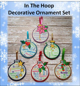 In The Hoop Decorative Ball Ornamnent Embroidery Machine Design Set