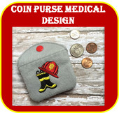 In The Hoop Fire Man Coin Purse Embroidery Machine Design