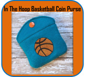 In The Hoop Basket Bal Coin Purse Embroidery Machine Design