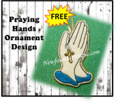 In The Hoop Praying Hands Ornament Embroidery Machine Design