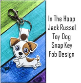 In the Hoop Jack Russell Key Fob Embroidery Machine Design