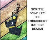 In The Hoop Scottie Key Fob Embroidery Machine Design