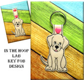 IN The Hoop Lab Key Fob Embroidery Machine Design