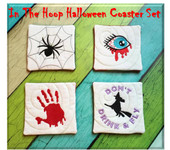 In The Hoop Halloween Coaster Embroidery Machine Design Set 2015