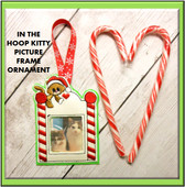 In The Hoop Kitty Picture Frame Ornament Embroidery Machine Design