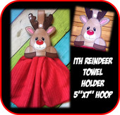 In the Hoo Reindeer Towel Holder Embroidery Machine Design