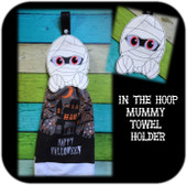 In The Hoop Mummy Towel Holder Embroidery Machine Design