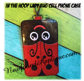 In the Hoop Lady Bug Phone Case Embroidery Machine Design