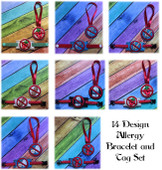 In the Hoop Allergy Bracelet and Tag Embroidery Machine Design Set