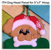 In The Hoop Dog Head Panel EMbroidery machine Design