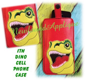 In the Hoop Dino Phone Case/Ipod Embroidery Machine Design Case