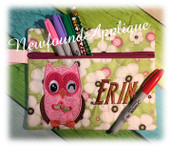 In The Hoop Owl Zipped Case Embroidery Machine Design