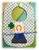 In The Hoop Boy St Patrick's Day Bib Embroidery Machine Design