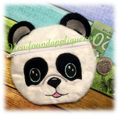 In The Hoop Panda Zipped Case Embroidery Machine Design for 5"x7" Hoop