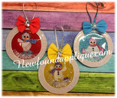 In The Hoop Skating Snowman Ornament Embroidery Machine Design Set