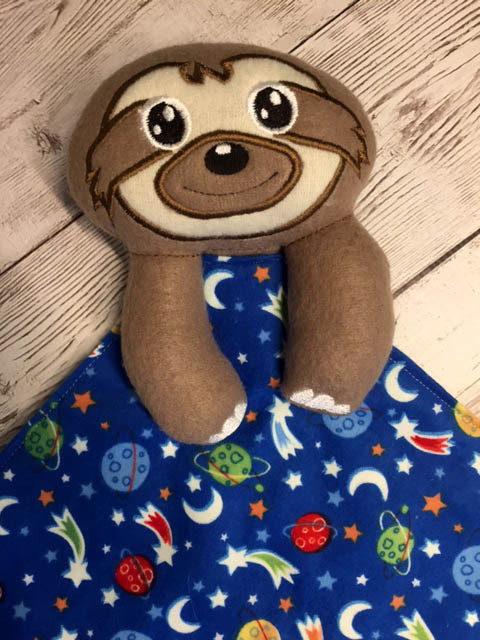 In The Hoop Sloth In A Blanket EmbroiderySewing Machine Design