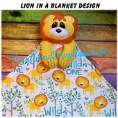 In The Hoop Lion In A Blanket Embroidery/Sewing Machine Design