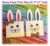 In The Hoop Bunny Eared Treat Bag Embroidery Machine Design