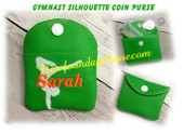 In The Hoop Gymnast Coin Purse Embroidery Machine Design