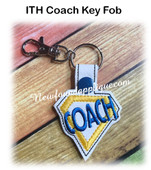 In The Hoop Coach Key Fob Embroidery Machine Design